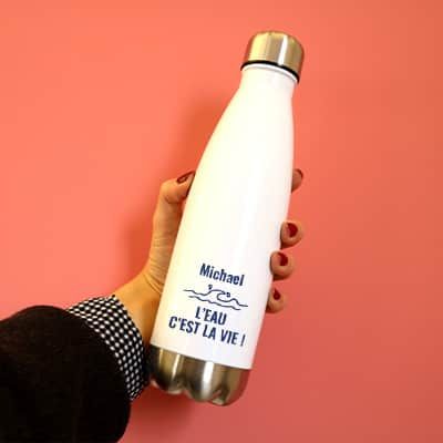 Personalisierbare Isolierflasche aus Edelstahl - Wal