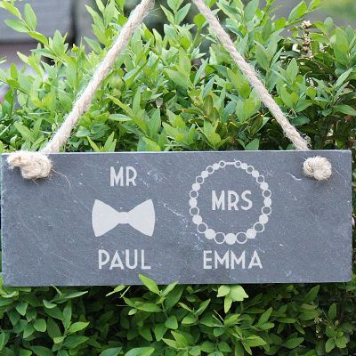 Personalisiertes Türschild - Mrs & Mrs