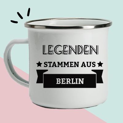 Personalisierte Emaille-Tasse - Legenden