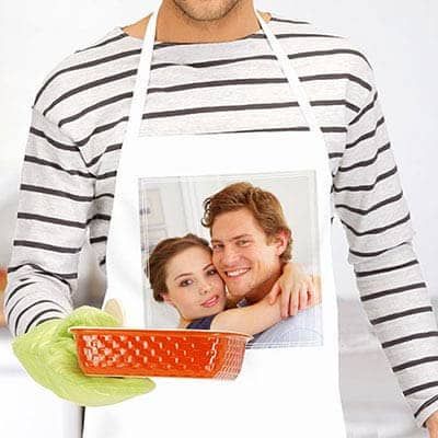 Personalisierbare Kochschürze Foto Quadrat