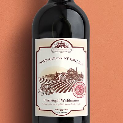 Personalisierte Bordeaux-Weinflasche