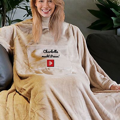 Personalisierbare Decke mit Ärmeln - Pause