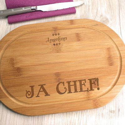 Graviertes Schneidebrett oval