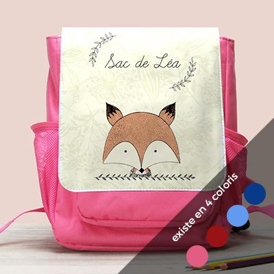 Personalisierbarer Rucksack für Kinder - Fuchs