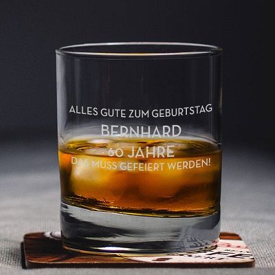 Personalisierbares Whiskyglas - Botschaft