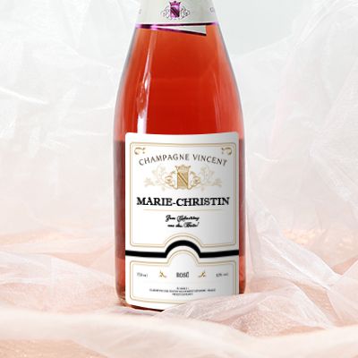 Personalisierbarer Rosé-Champagner - Klassisch