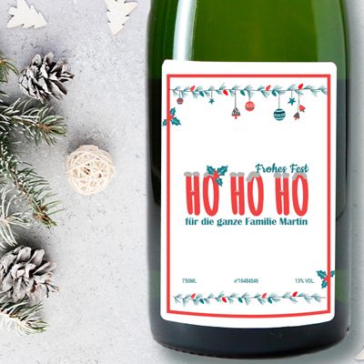 Personalisierbarer Champagner - Kollektion Ho Ho Ho!