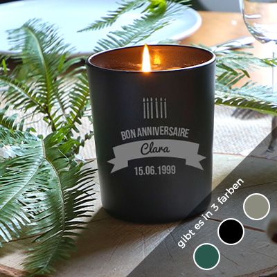 Personalisierbare Duftkerze - Kollektion Geburtstagskerzen