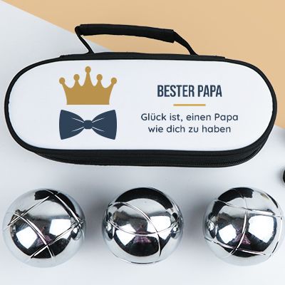 Personalisierbare Boule-Tasche 3er-Set - Papa Royal