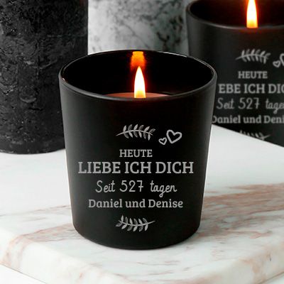 Personalisierbare Kerze - Ich liebe dich seit ...