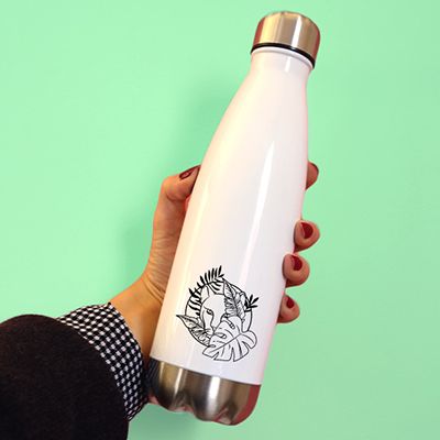 Personalisierbare Isolierflasche aus Edelstahl - Dschungel