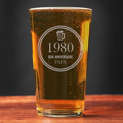 Personalisierbares Bierglas - Jahrgang
