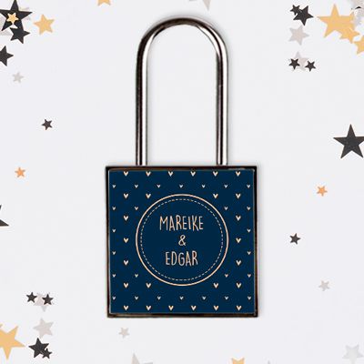 Personalisierbares Liebesschloss - Vornamen - Night Love