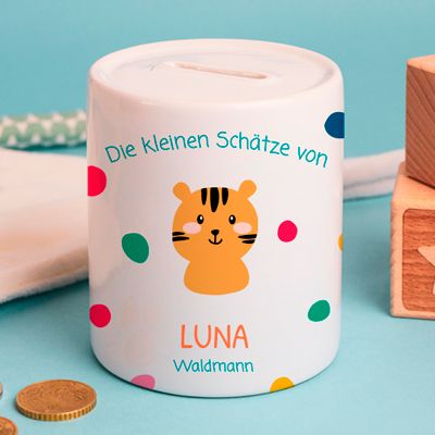 Personalisierbare Sparbüchse - Kollektion Tiere