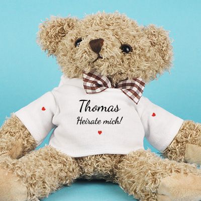 Personalisierbarer Teddybär - Liebesbotschaft