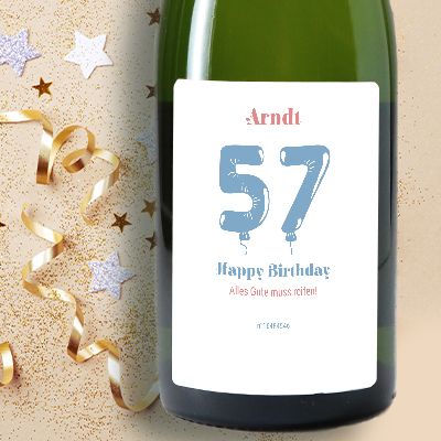 Champagner-Flasche - Kollektion Geburtstags-Luftballons
