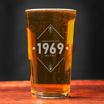 Personalisierbares Bierglas - Jahrgang