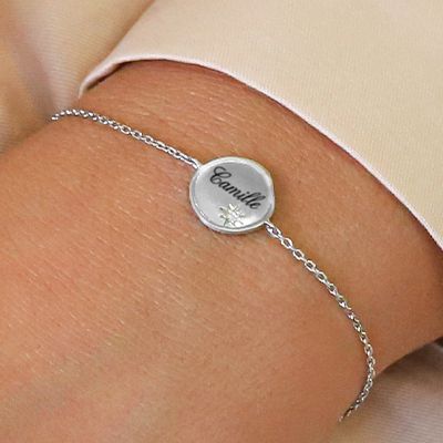 Personalisiertes gebürstetes Armband - Silber oder vergoldet