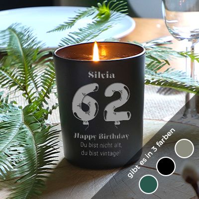 Personalisierbare Duftkerze - Kollektion Geburtstags-Luftballons