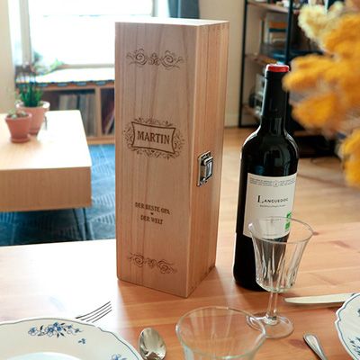 Weinkiste mit Gravur Großvater