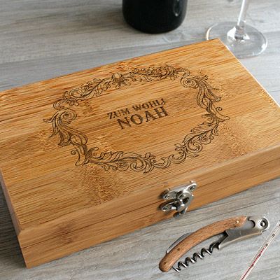 Personalisierbares Wein-Geschenkset - Zum Wohl!