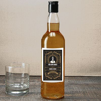 Personalisierbare Whiskyflasche - Retro