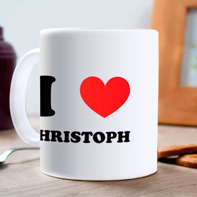 Personalisierte Tasse - I Love