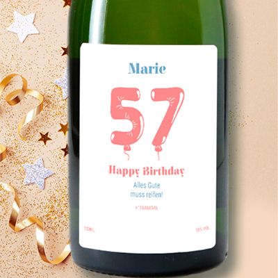 Champagner - Kollektion Geburtstags-Luftballons für Frauen