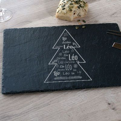 Schieferplatte - Kollektion Tannenbaum Familie