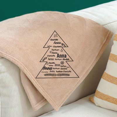 Personalisiertes Maxi Plaid - Kollektion Tannenbaum Familie