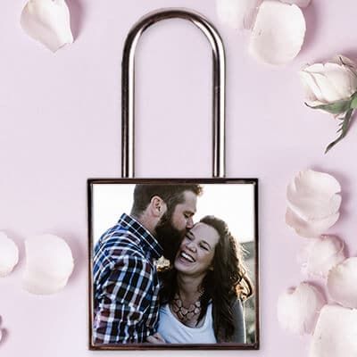 Personalisierbares Liebesschloss - Foto