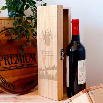 Personalisierbare Weinkiste - Hirsch
