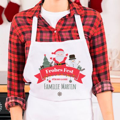 Personalisierbare Kochschürze - Frohes Fest