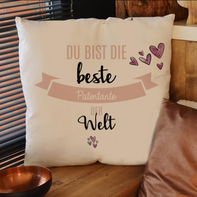 Personalisiertes Kissen - Du bist die Beste der Welt