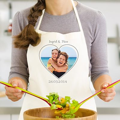 Personalisierte Schürze Herz Foto