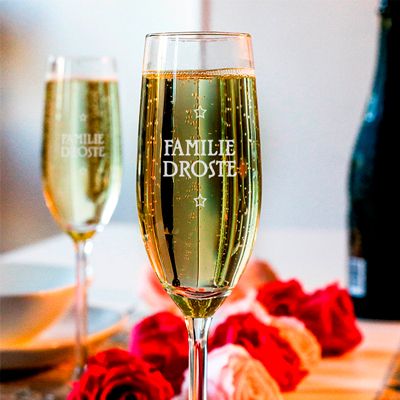 Set Personalisierbare Sektgläser - Familie