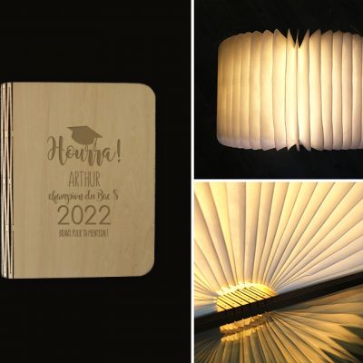 Personalisierbare Buch-Lampe - Kollektion Absolvent(in)