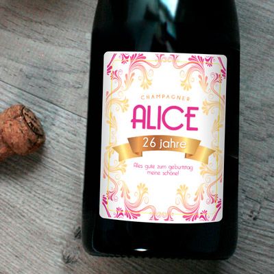 Personalisierter Champagner Geburtstag für Sie