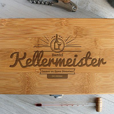 Personalisierbares Wein-Geschenkset - Kellermeister