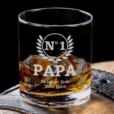 Personalisierbares Whiskyglas - Papa Nr. 1