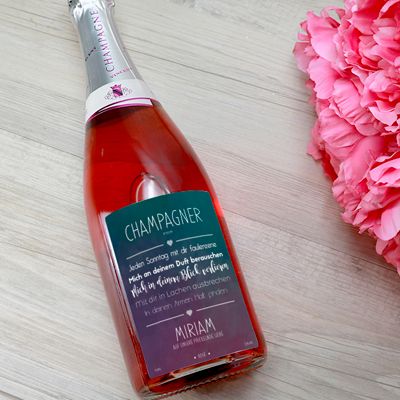 Flasche Rosé-Champagner Mon amour