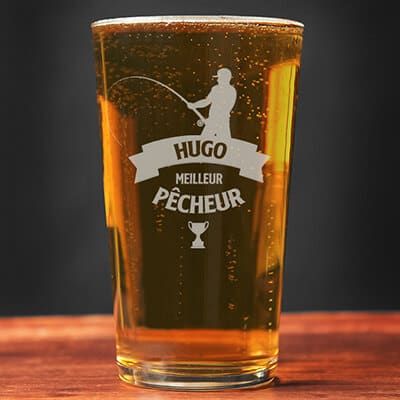 Personalisierbares Bierglas - Angler Nr. 1