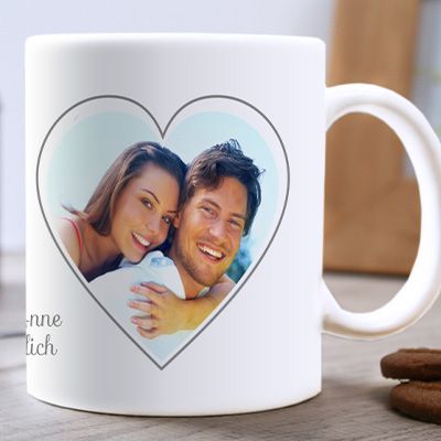 Personalisierte Foto-Tasse - Herz