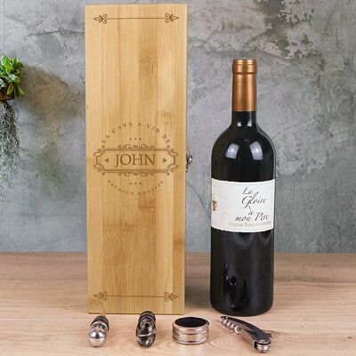 Gravierte Sommelier-Box - Premium