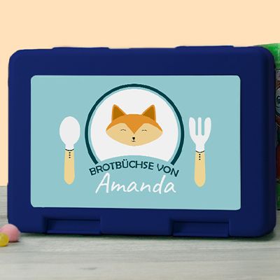 Personalisierbare Brotbüchse - Kleiner Fuchs