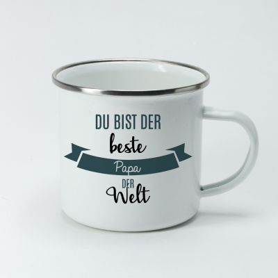 Personalisierte Emaille-Tasse - Du bist der Beste