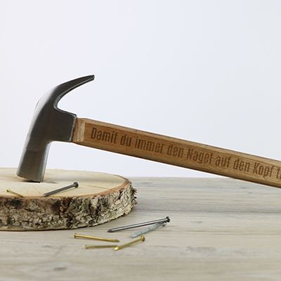 Hammer mit personalisierbarer Gravur - Botschaft