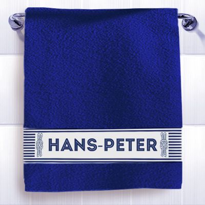 Personalisiertes Handtuch blau - Matrose