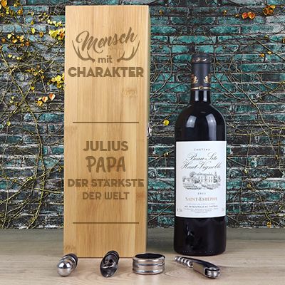 Gravierte Sommelier-Box - Mensch mit Charakter