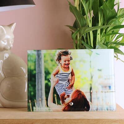 Personalisierbarer Foto-Rahmen aus Glas